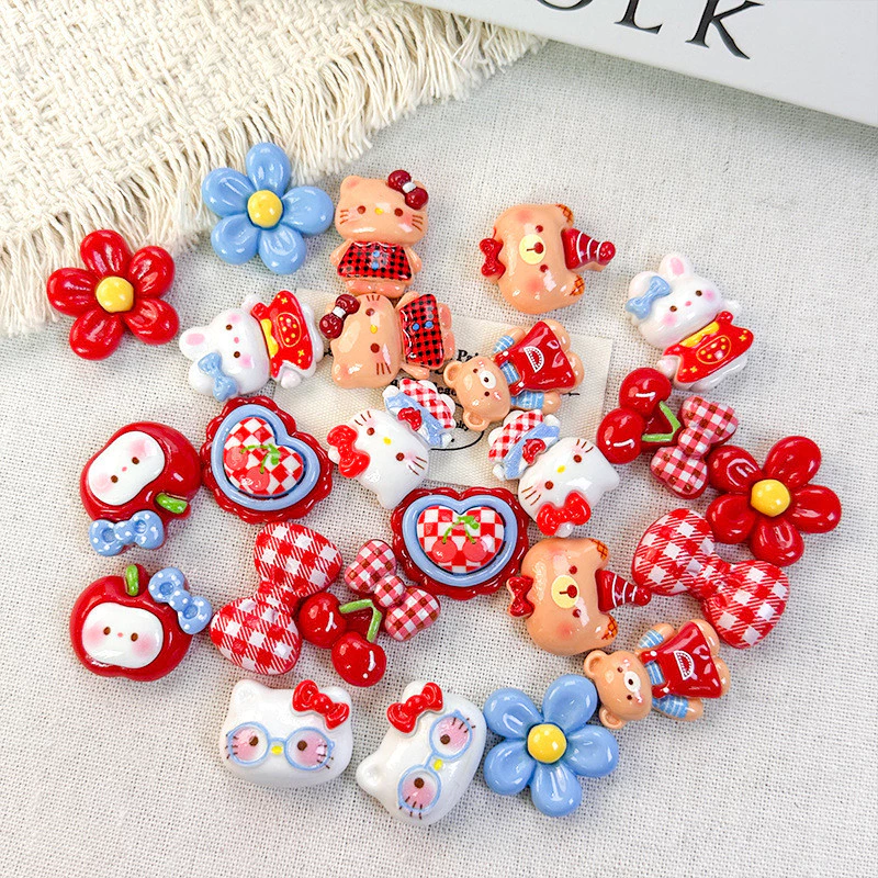 [Tặng kèm keo dán] Charm nhựa dẹt bé trai ngộ nghĩnh dễ thương trang trí ốp lưng điện thoại DIY Guka Phụ kiện thời trang