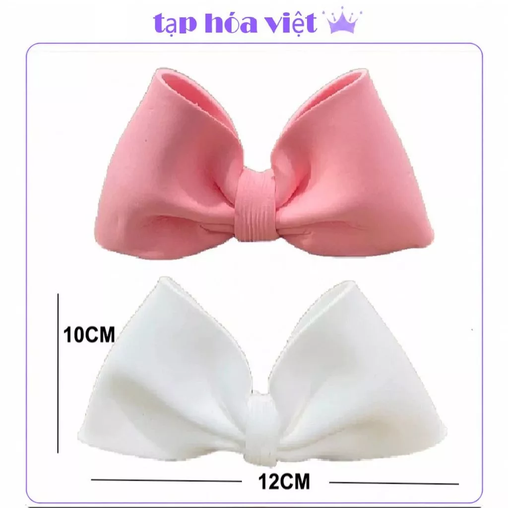 (2 CÁI) NƠ XỐP đất nặn trang trí bánh kem, nơ xốp trang trí bánh