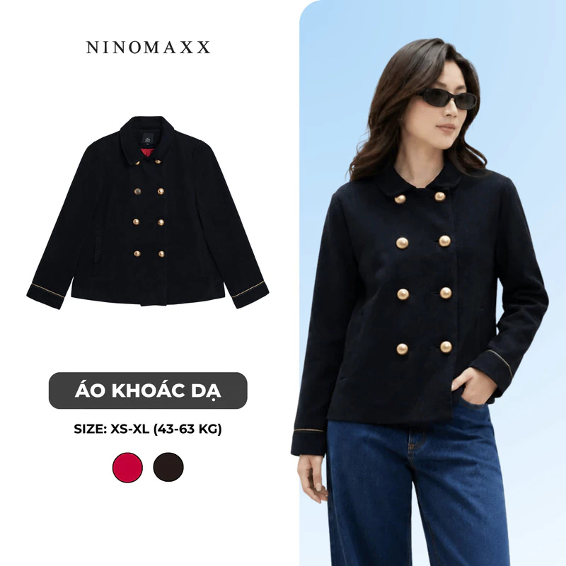 Áo Khoác Nữ Áo Dạ Cổ Vest Thời Trang Nữ N&M  NINOMAXX 1708042