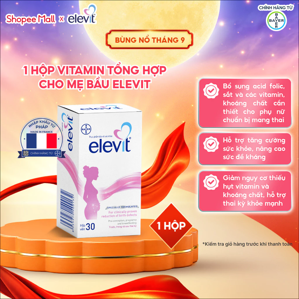 Thực phẩm bảo vệ sức khỏe Elevit cho bà bầu, phụ nữ mang thai