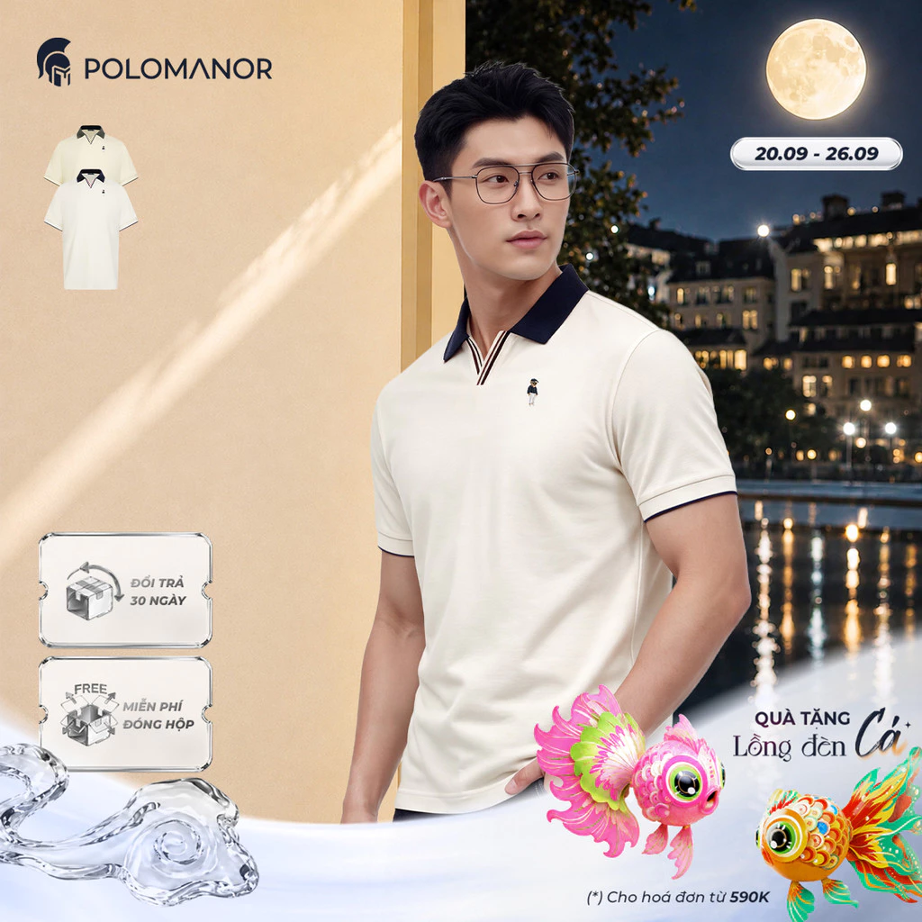 Áo polo nam cao cấp RICHIE chất liệu mới CVC Diamond, thanh lịch sang trọng - POLOMANOR