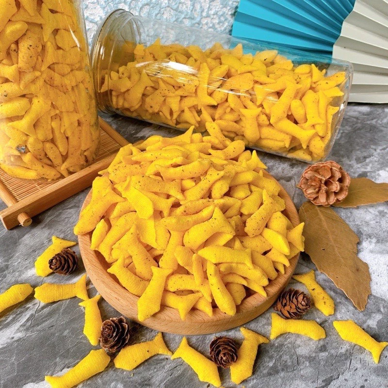 500g Bim bim snack cá cay phô mai giòn tan, Bánh Cá Phồng Cay Thơm Ngon Giòn, Snack Bim Bim Cay Đồ ăn vặt