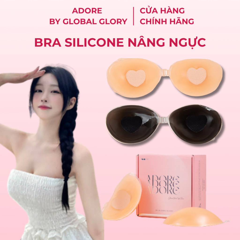[KOC] Bra Silicone Cao Cấp Adore Chống Nước Dày 3cm Siêu Nâng Tạo Khe Tái Sử Dụng Nhiều Lần Chính Hãng