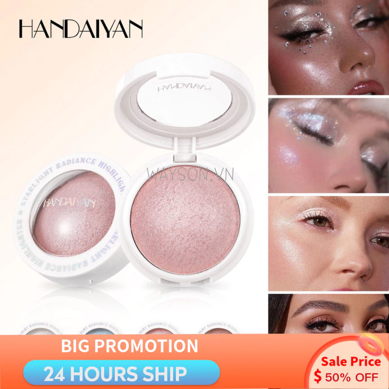 {READY STOCK} Khoai tây nghiền có độ bóng cao Sáng mịn tông màu da Đơn sắc tròn có độ bóng cao