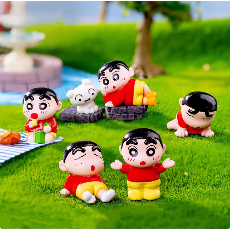 [Tặng cún con] Mô Hình Shin Cậu Bé Bút Chì Set 5 – Trang Trí Bàn Học Xinh Xắn, Kích Thích Sáng Tạo Cho Học Sinh & Gen Z