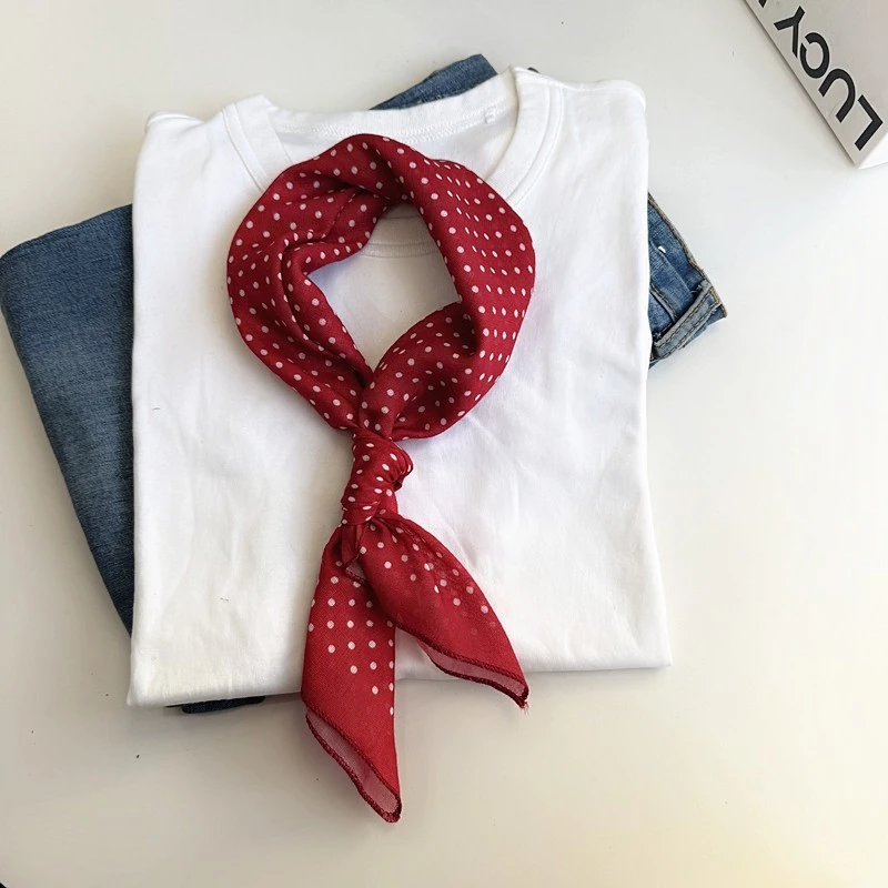 Khăn Đội Đầu Đi Biển Boho Chấm Bi Quấn Nhiều Kiểu Đội Thoải Mái Không Đau Đầu Gọn Tóc Sống Ảo Đẹp