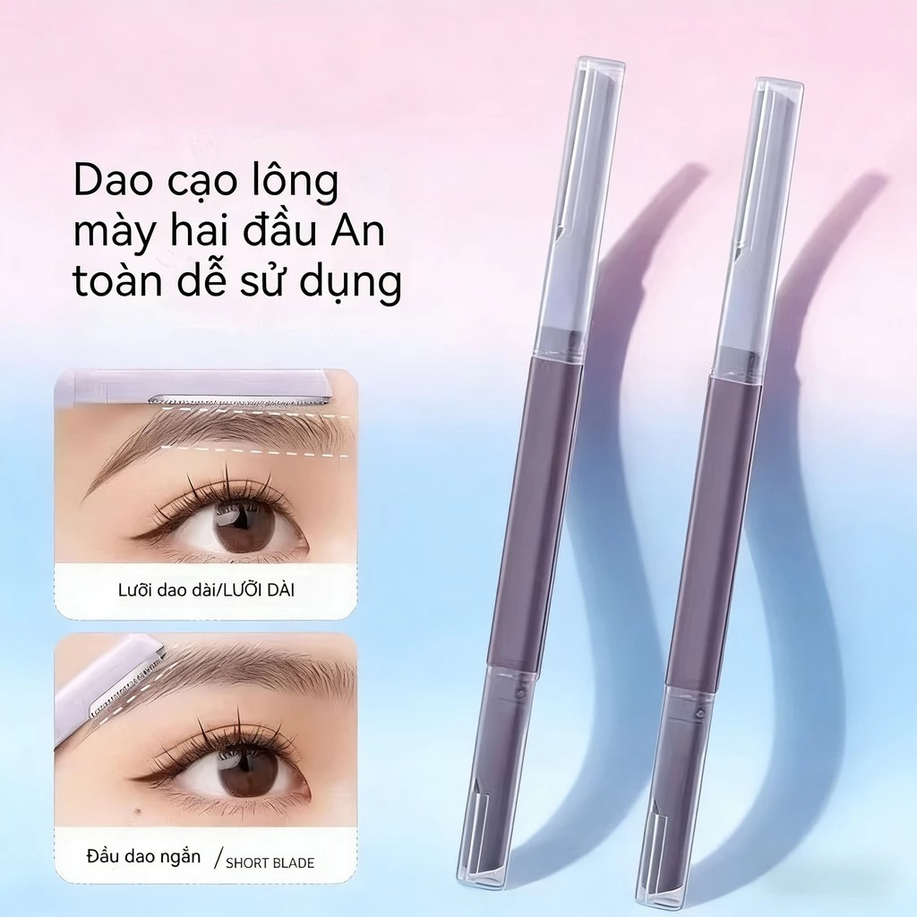 Tông đơ lông mày siêu nhỏ hai đầu đặc biệt dành cho nữ – Máy định hình lông mày chống trầy xước an toàn cho người mới bắt đầu