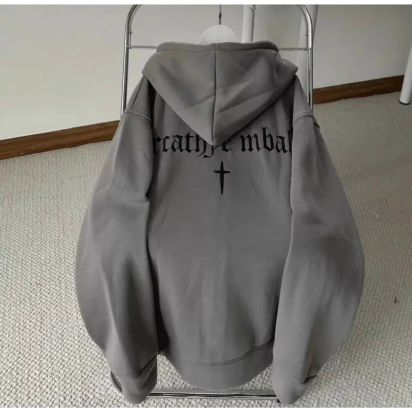 Áo Khoác Hoodie Nam Nữ Form Rộng Họa Tiết Thập Giá Dày Mịn Có Nón Chống Nắng Cao Cấp Hot Trend XSTT FASHION
