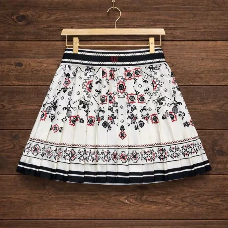 Chân Váy Xếp Ly Họa Tiết Hoa Vintage – Phong Cách Tennis Thanh Lịch  CV401