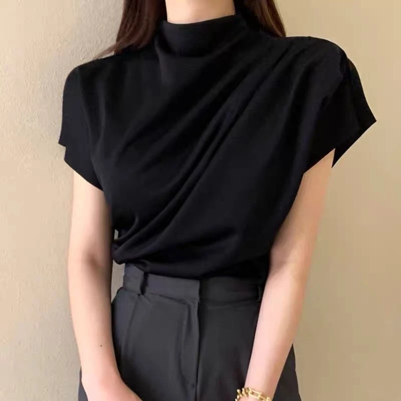 Áo Thun Cộc Tay Nữ Xếp Li Vai Cổ 3 phân Chất Cotton Siêu Mềm Mịn- SANG TRỌNG LỊCH SỰ- M180