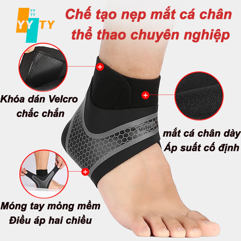 Đai bảo vệ cổ chân, dùng cho tập gym thể thao chạy bộ, mỏng nhẹ thoáng khí chống bong gân