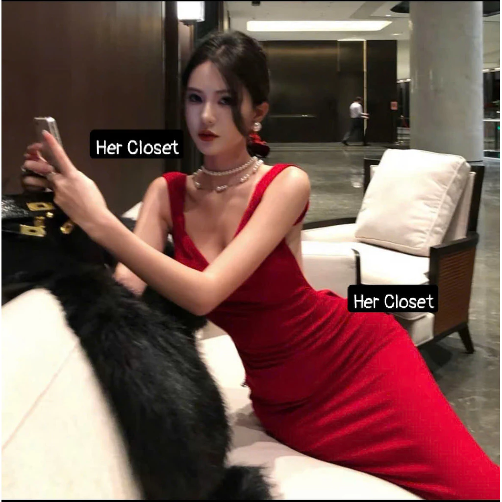 [HÀNG LOẠI 1] Váy 2 dây body dáng dài sang chảnh, đầm body 2 dây, đầm maxi dáng dài, đầm đi tiệc, váy đi đám cưới, sẵ...