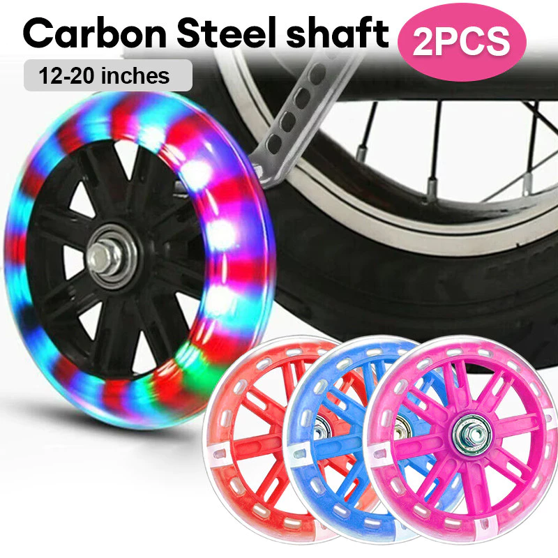 Xe đạp trẻ em 12-20 inch đa năng có bánh phụ tập đi bánh xe nhấp nháy chống trượt bánh xe êm ái đèn LED