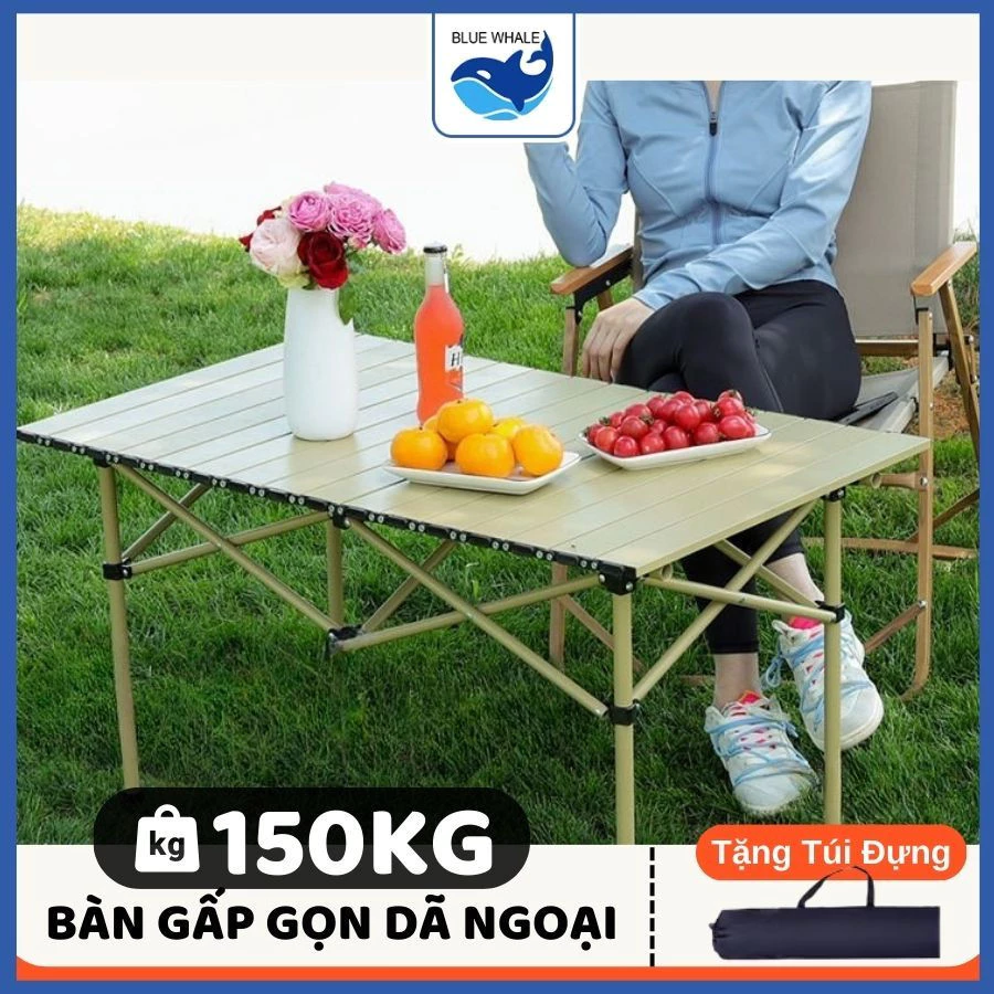 Bàn dã ngoại, Bàn Xếp camping ngoài trời gọn nhẹ, dễ lắp đặt mang theo phù hợp 6-10 người