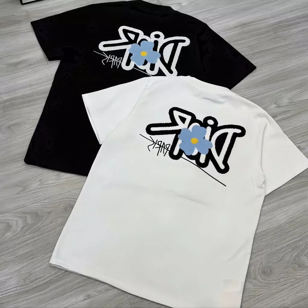 Áo Thun Thêu Xù Hoa Siêu Đẹp Chất Cotton 2 Chiều Dày Dặn Co Dãn Thoáng Mát Chuẩn Đẹp Cao Cấp Top Cổ Tròn Nam Nữ