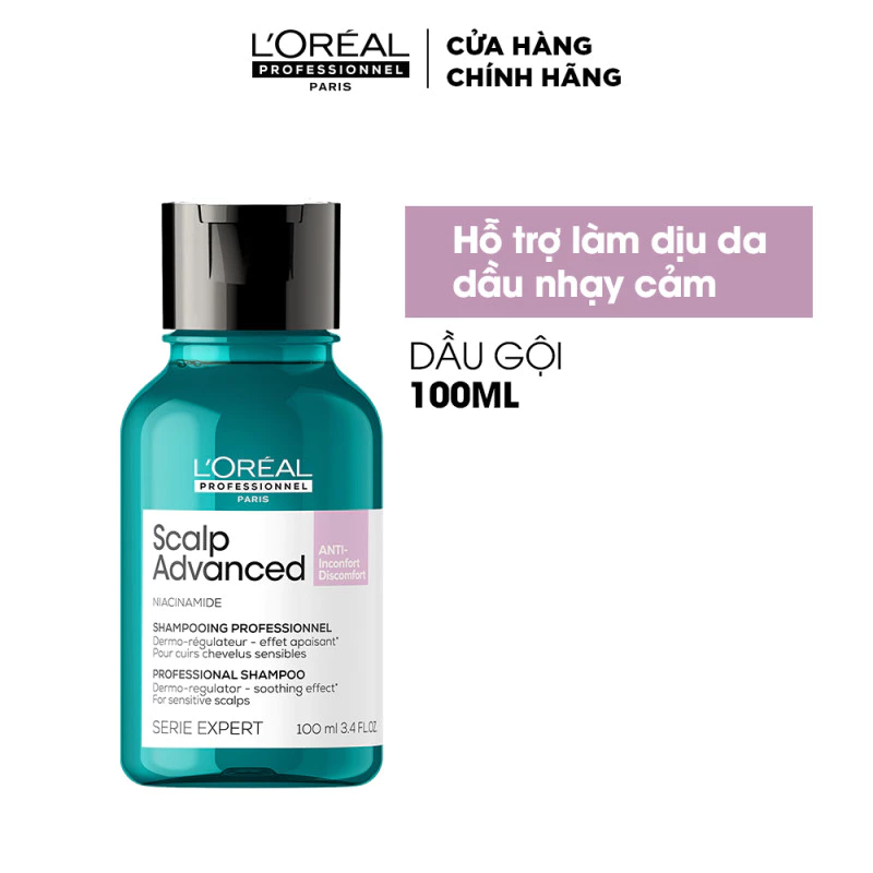 [GIFT] Dầu gội hỗ trợ làm dịu da đầu nhạy cảm L'Oréal Professionnel Scalp Advanced 100ml