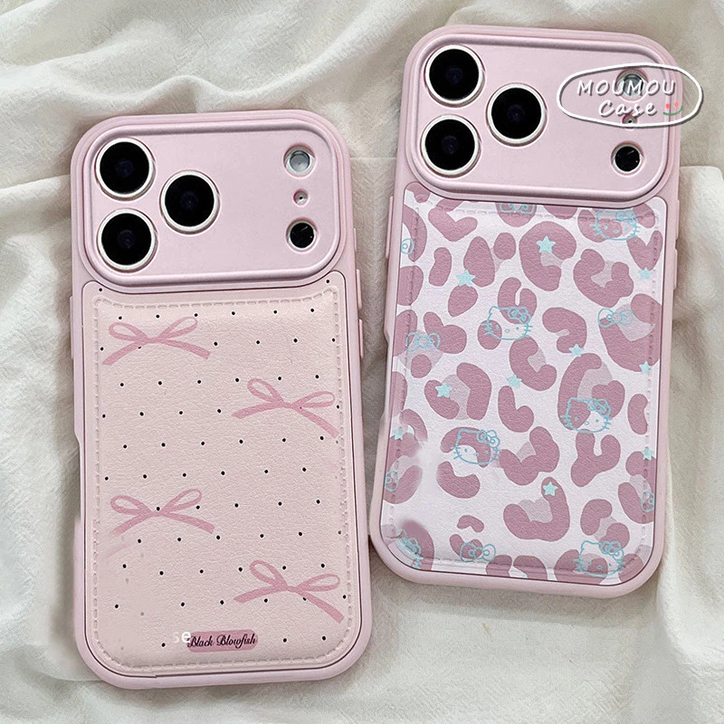 Ốp Lưng Cho IPhone 18 11 16 17 13 14 15 12 Pro Max Air X XS Max XR 16 15 Plus Vỏ đệm hơi hình mèo Kitty có nơ ngọt ngào