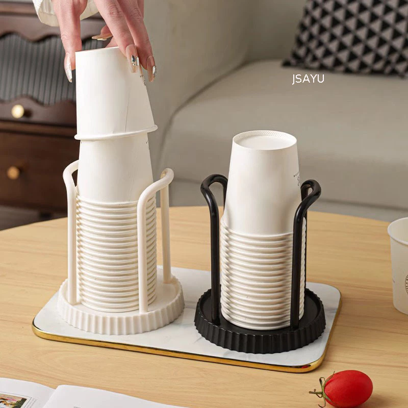 Giá đỡ cốc giấy để bàn sáng tạo, tiện dụng cho gia đình và văn phòng, không cần khoan.