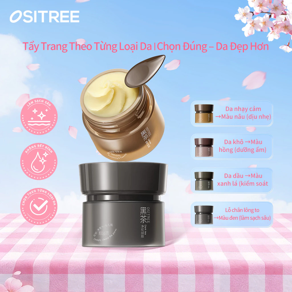 OSITREE Sáp Tẩy Trang Trà Đen 2.0 120ml Làm Sạch Sâu, Hỗ Trợ Mụn Đầu Đen & Lỗ Chân Lông