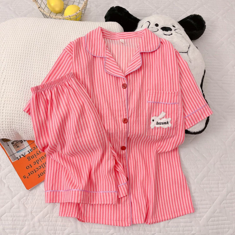 Bộ đồ ngủ mỏng nhẹ dành cho nữ, quần short ngọt ngào, phù hợp mùa hè