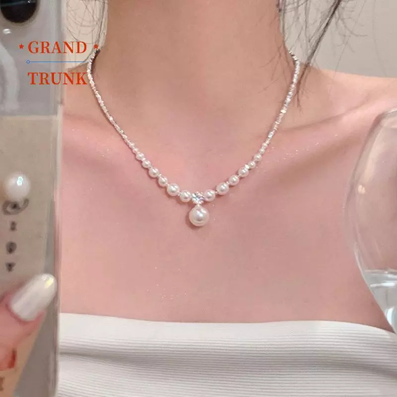 Dây chuyền ngọc trai đơn giản cho bé gái, phù hợp dự tiệc và làm quà tặng