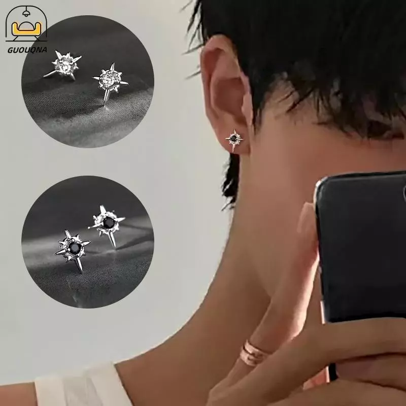 Bộ Khuyên Zircon Ngôi Sa,Hợp Thời Trang Cho Cả Nam Và Nữ,Phụ Kiện Dự Tiệc