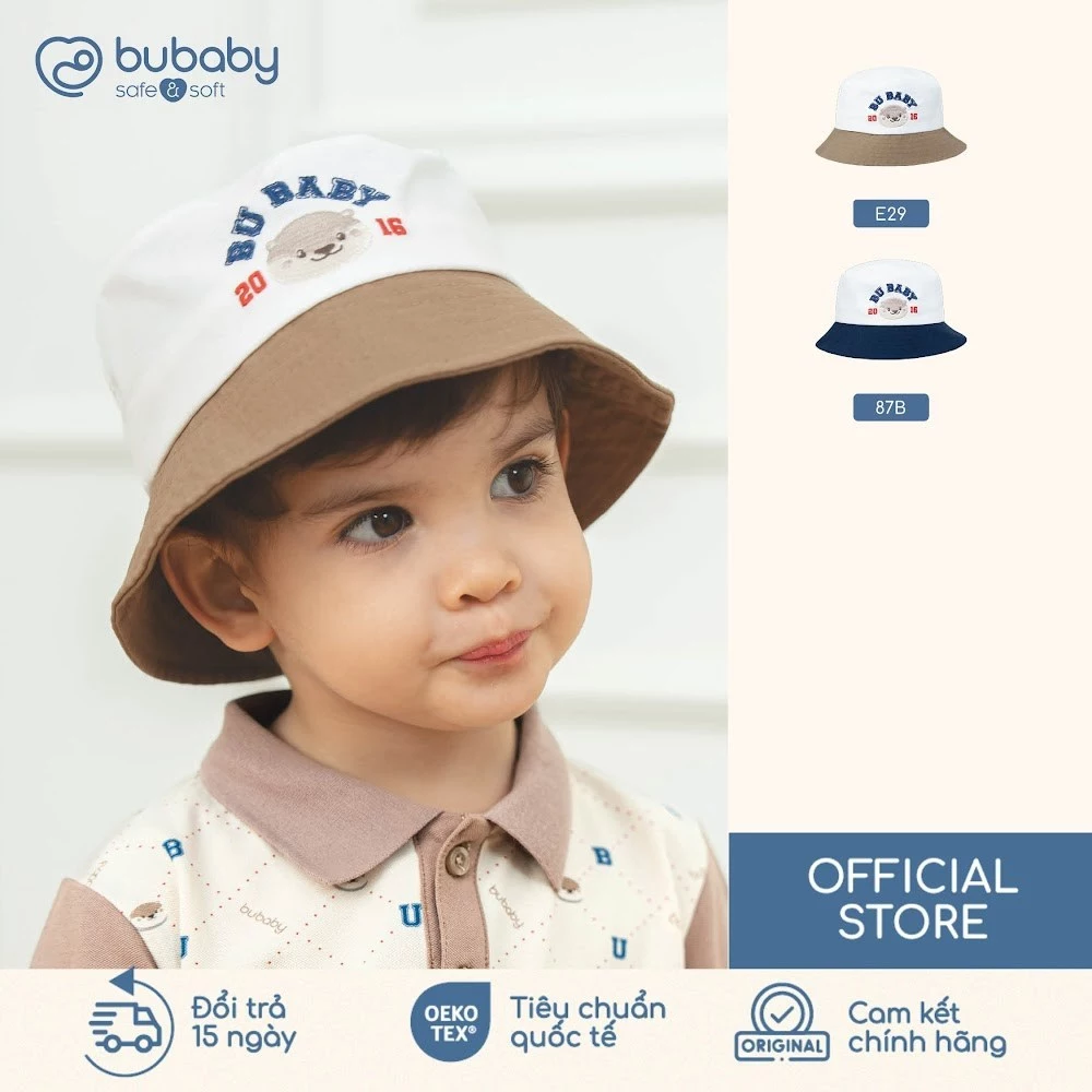 Mũ Bucket Ponie BU Baby cho bé trai bé gái, nón chống năng, nón bé trai bé gái | AKK19BK00
