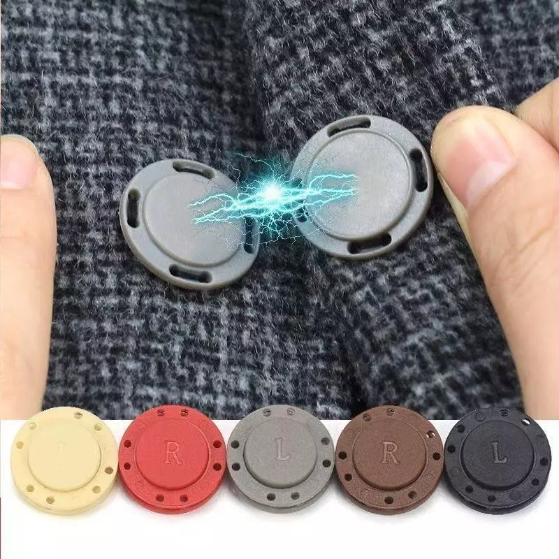Nam Châm Mạnh Nút Che Khuyết Điểm Nylon Nhiều Màu Sắc Trẻ Em-Nữ Nút Áo Cardigan Vô Hình Nút Hành Lý May Tay Phụ Kiện Đa Năng