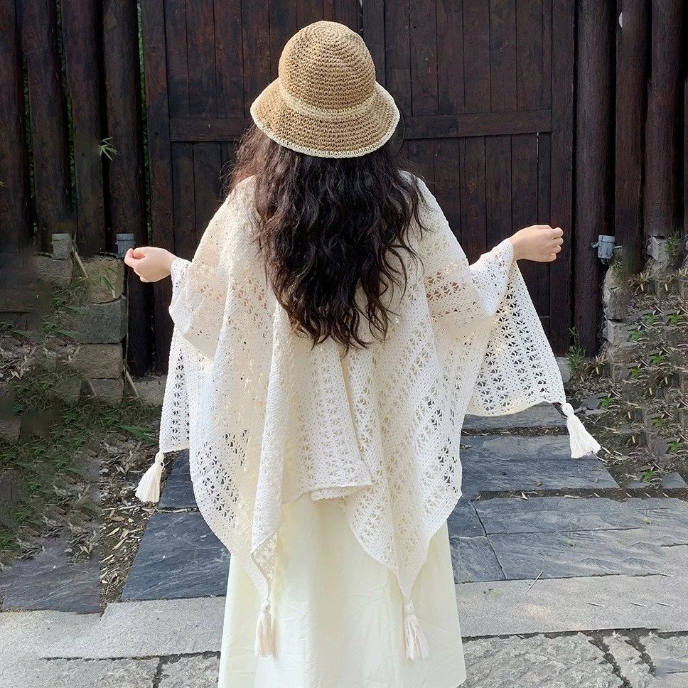 Áo Cardigan Ren Nữ Dáng Rộng Vintage - Tua Rua Cá Tính, Chất Vải Mỏng Nhẹ - Đi Làm, Du Lịch Đều Đẹp - Hot Trend