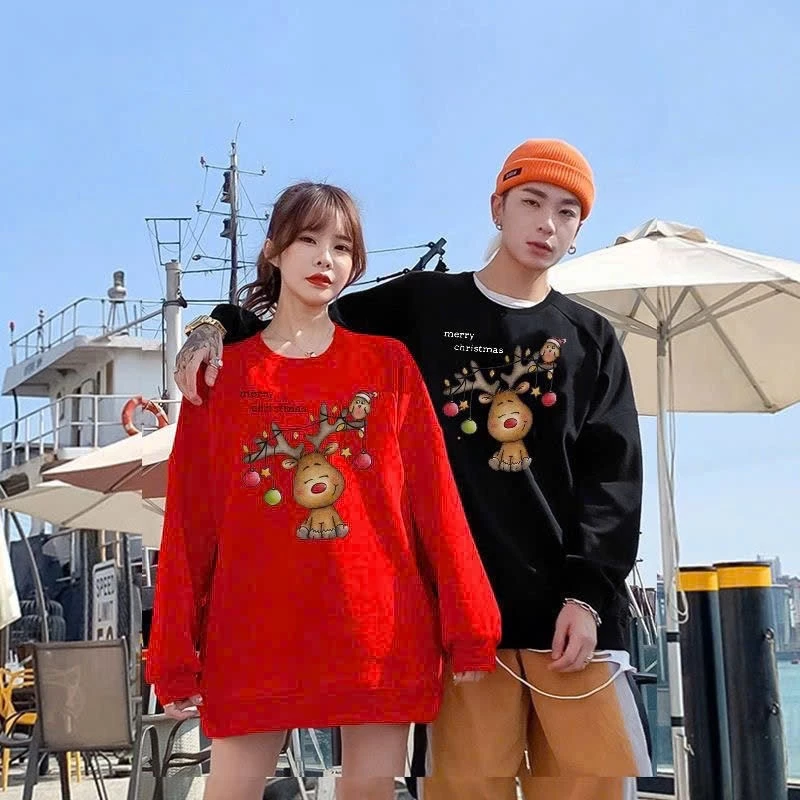 ÁO SWETER NỈ CẶP ĐÔI NAM NỮ IN TUẦN LỘC MERRY CHIRISTMAS NOEL XSTT FASHION