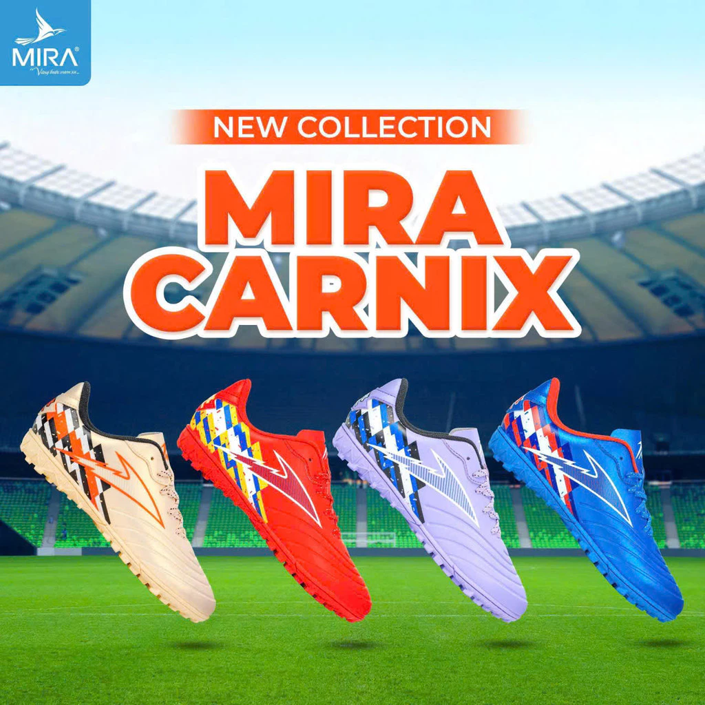Giày bóng đá sân cỏ nhân tạo MIRA CARNIX giao hỏa tốc kèm tất tặng