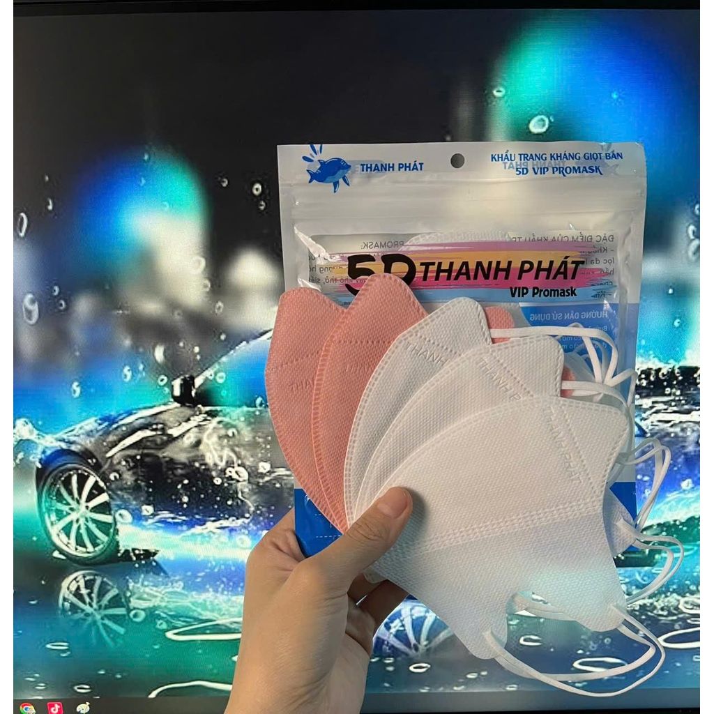 Khẩu Trang 5D Thanh Phát Chính Hãng Cao Cấp Chiếc Dày Dặn Chống Tia UV & Giọt…