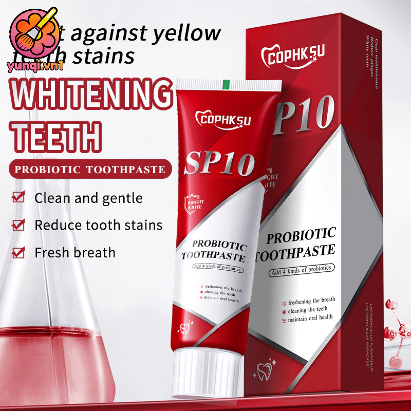 🎀yunqi🎀Kem đánh răng SP10 làm trắng răng, làm sạch mạnh mẽ loại bỏ vết ố vàng bảo vệ men răng vượt trội