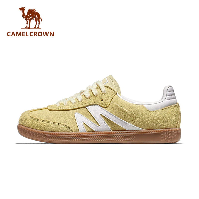 CAMEL CROWN SPORTS Giày Thể Thao Đế Phẳng Retro, Vải Đa Năng