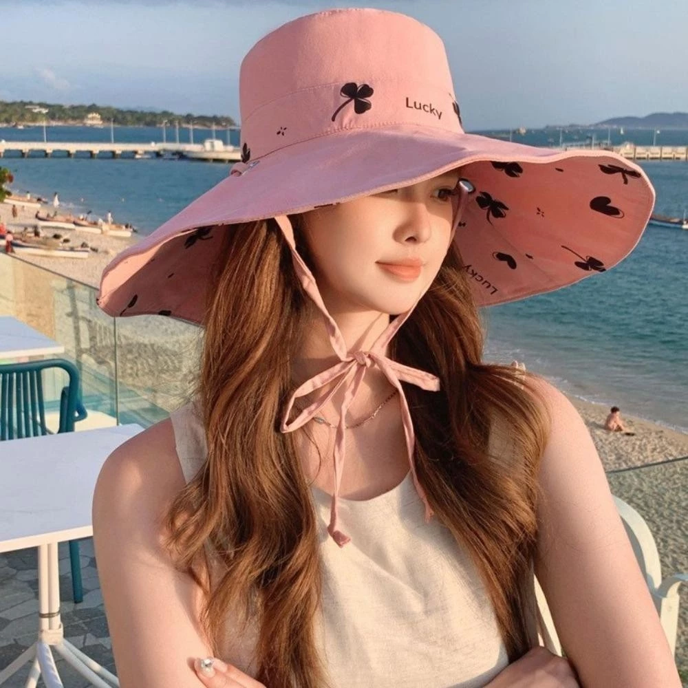 Mũ che nắng Mũ xô chống nắng vành rộng, Mũ đi biển rỗng có thể gập lại Thể thao ngoài trời