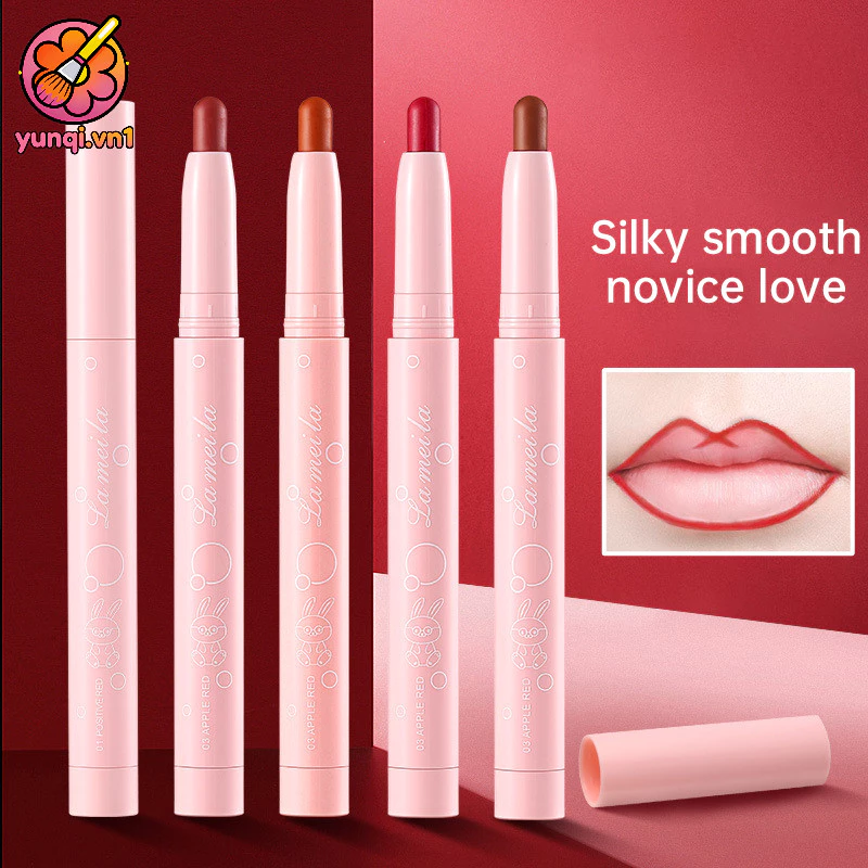 🎀yunqi🎀 chì Lip Contour, Bút kẻ môi mờ tự nhiên lâu trôi, có máy mài Son bóng chống thấm nước quyến rũ