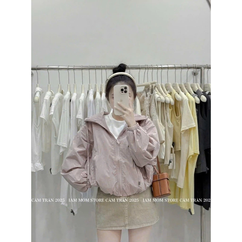 ÁO KHOÁC DÙ GÓ NHĂN NỮ CÓ NÓN THIẾT KẾ 2 TÚI TRƯỚC CÓ KHÓA KÉO XSTT FASHION