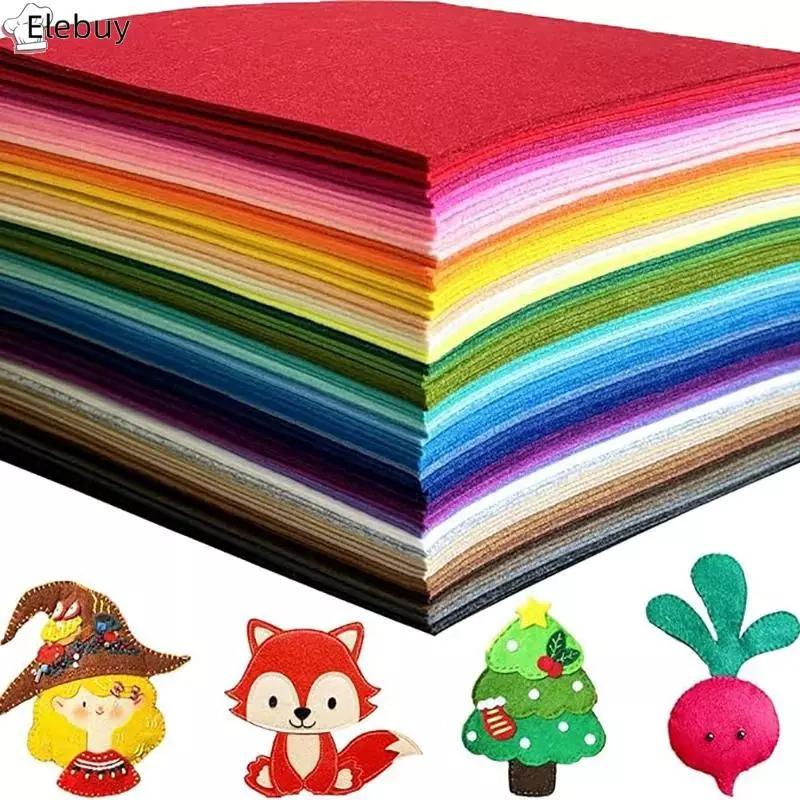[Ele-T] Bộ 20 Tấm Vải Nỉ Mềm 20 Màu, Không Dệt 1mm Cho Thủ Công Và Handmade
