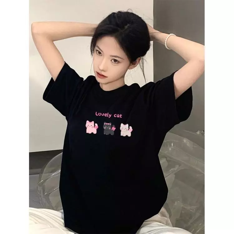 GENZ STUDIO Áo thun nam nữ, tay lỡ form rộng in hình đa dạng, áo thun unisex, thời trang hot mùa hè Cổ Tròn 1.23