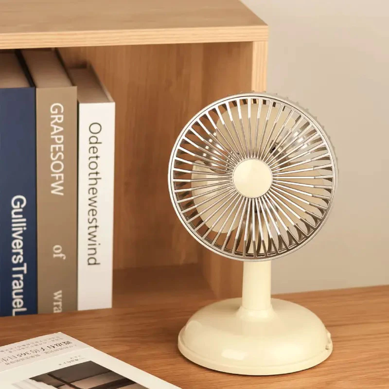 Quạt để bàn mini phong cách cổ điển, cổng sạc type C. thiết kế đẹp, tiện lợi