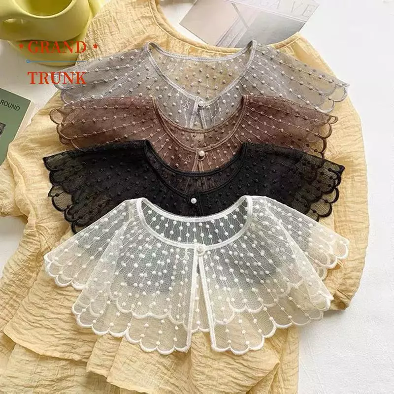 Áo Choàng Ren Mỏng Phong Cách Hàn Quốc, Cổ Giả Ne Thích Hợp Mùa Hè