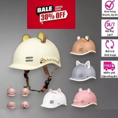 Nón Bảo Hiểm Cá Heo Hottrend Chất Lượng Cao Cấp Tem Kiểm Định Đạt Chuẩn Kèm Phụ Kiện Free Size 54-58cm ABS Cứng Cáp