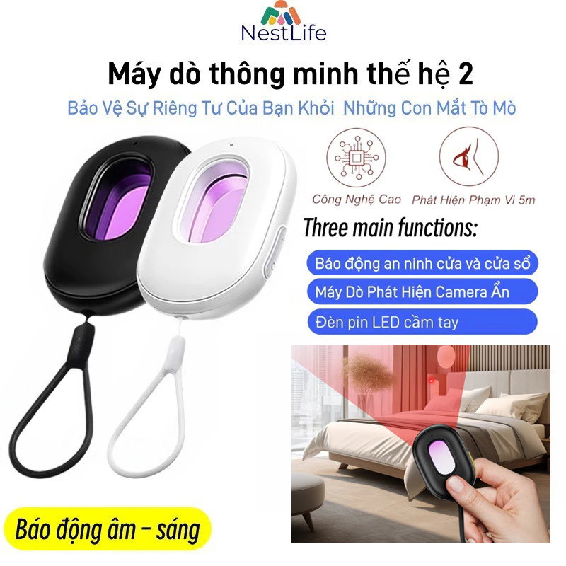 Máy dò ống kính ẩn, thiết bị phát hiện camera，Báo động an ninh cửa và cửa sổ，Báo động âm – sáng