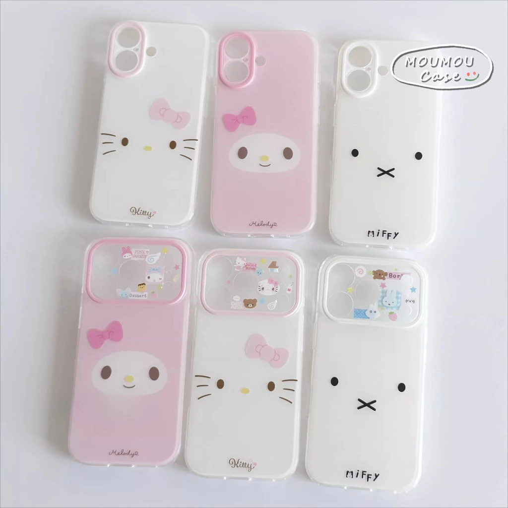 Ốp Lưng Cho Iphone 15 17 16 11 13 14 12 Pro Max 17Air 8 7 15 16 14 Plus X XR XS Max Bìa Thỏ Giai Điệu Mèo Kitty Đáng Yêu