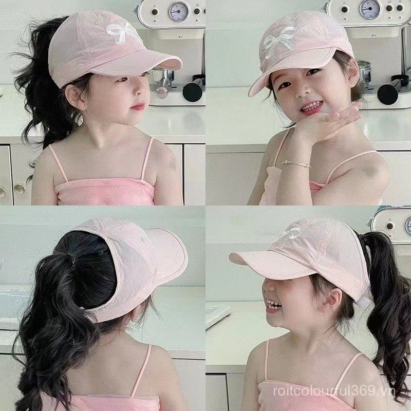 Trẻ Em Phong Cách Mùa Hè Nửa Trống Cho Bé Mũ Nhanh Buộc Mũ Top Mỏng Mũ Bóng Chày Đuôi Ngựa Che Nắng Khô Mũ Bóng Chày ZPRI