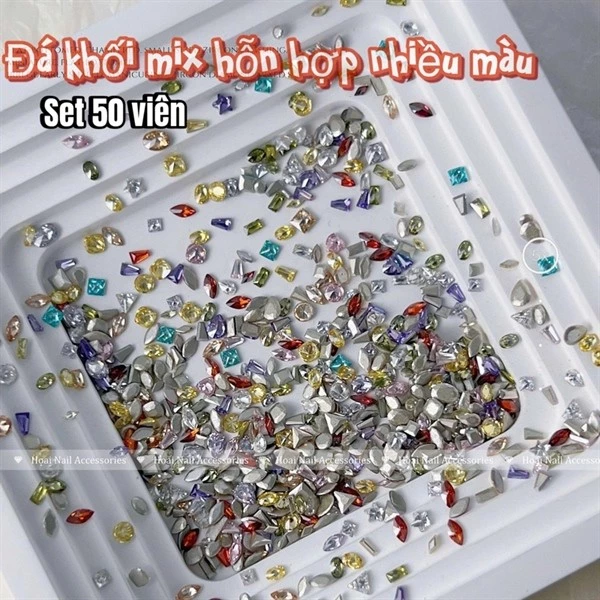 Set đá khối mix hỗn hợp nhiều màu (50v)