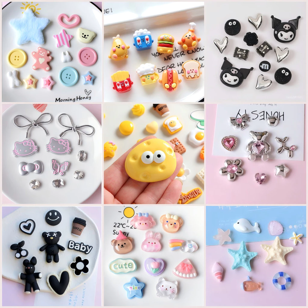 Charm Stickers/5/6/9PVC Sandals Stickers thiết lập, nút dép, phụ kiện trang trí dép có lỗ, dép dán