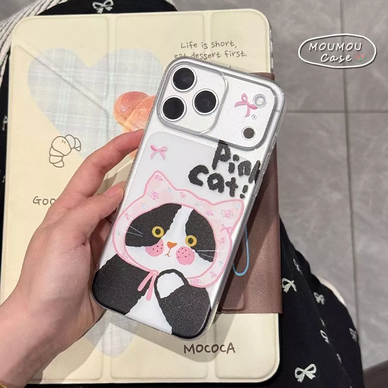 Ốp Lưng Cho IPhone 17 13 15 11 16 14 12 Pro Max AIR 15 16 7 8 Plus X XR Bìa mềm trong suốt hình mèo ngộ nghĩnh dễ thương