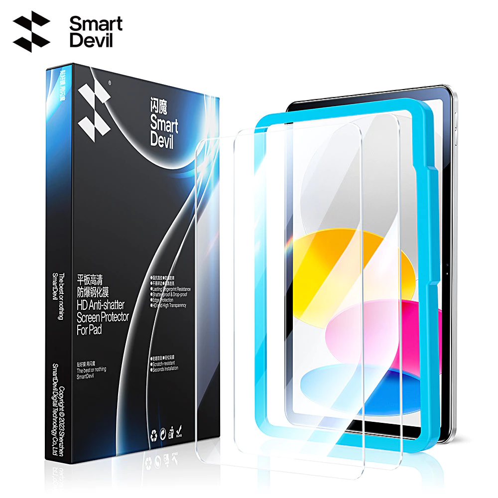 Kính Cường Lực SmartDevil Cho iPad Air 8 / 7 / 6 / 5 / 4 / 3 iPad 12th 11th 10th 9th 8th 7th iPad Pro 11 iPad Pro 12.9 iPad Mini 6 5 4 ipad 2021 2020 2019 iPad 5 6th Full Cover