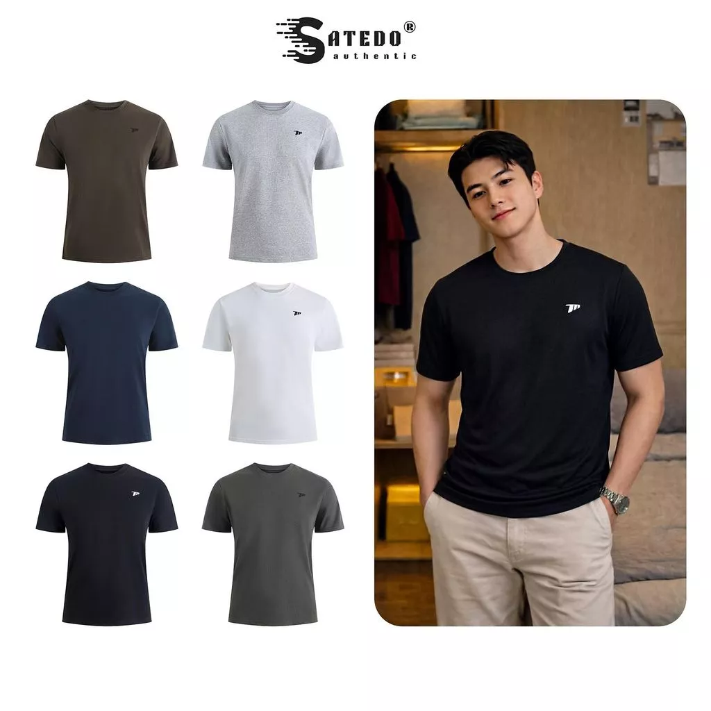 Áo thun nam tay ngắn SATEDO chất liệu Cotton cao cấp, phong cách trẻ trung, thoáng mát cho mùa hè năng động, mã SP: AP07